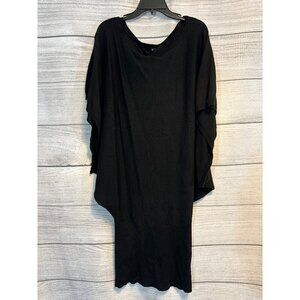 Glad News Black Oversized Sweater Dress